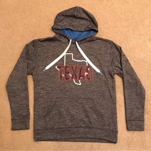 Texas Graphic Hoodie Sweatshirt Adult Size XL Grey Pullover Fleece Unisex